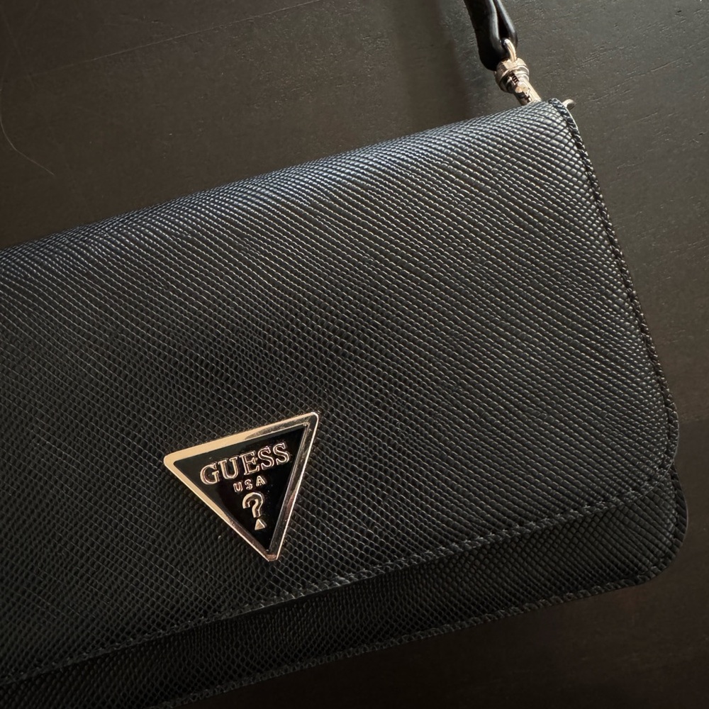 GUESS Compact Black Crossbody Bag